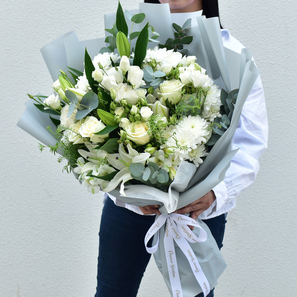 White funeral online flowers